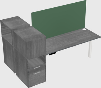 Shared electric desk + cabinet