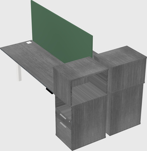 Shared electric desk + cabinet