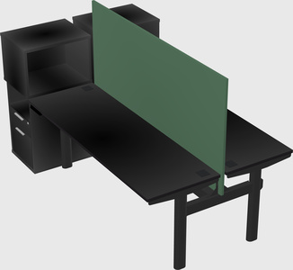 Shared electric desk + cabinet