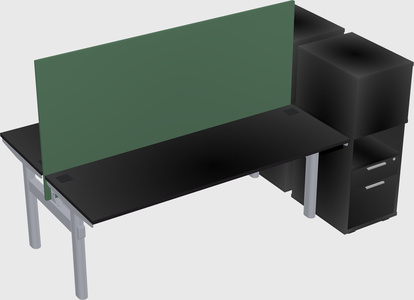 Shared electric desk + cabinet