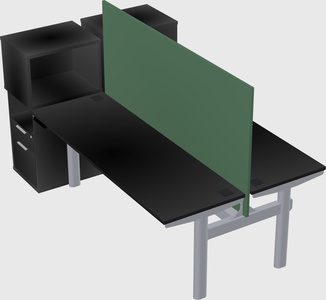 Shared electric desk + cabinet