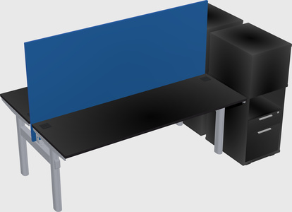 Shared electric desk + cabinet