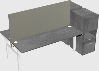 Shared electric desk + cabinet