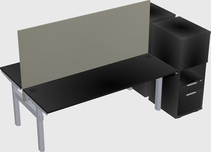 Shared electric desk + cabinet