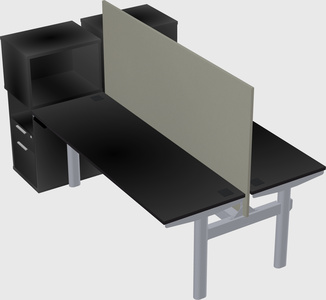 Shared electric desk + cabinet