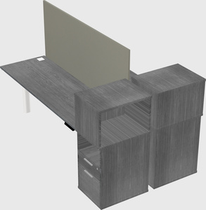Shared electric desk + cabinet