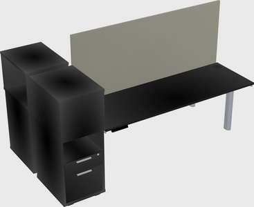 Shared electric desk + cabinet