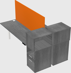 Shared electric desk + cabinet