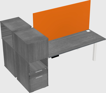 Shared electric desk + cabinet