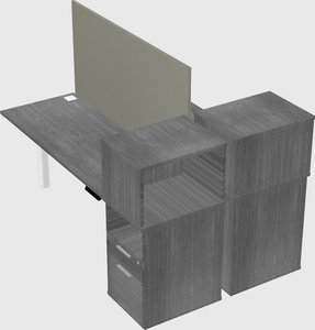Shared electric desk + cabinet