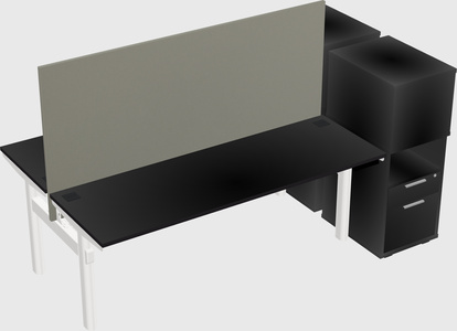 Shared electric desk + cabinet