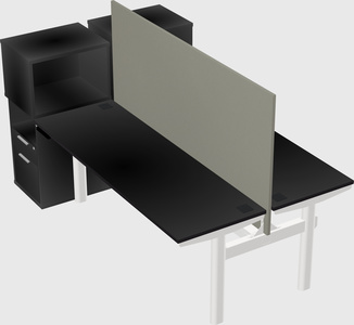 Shared electric desk + cabinet