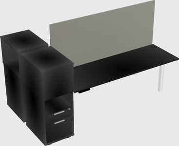 Shared electric desk + cabinet