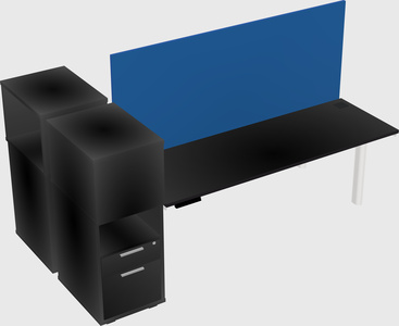 Shared electric desk + cabinet