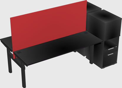 Shared electric desk + cabinet