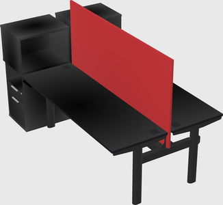 Shared electric desk + cabinet