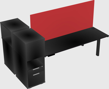Shared electric desk + cabinet