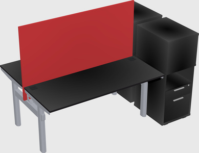 Shared electric desk + cabinet