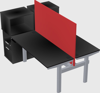 Shared electric desk + cabinet