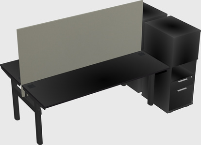 Shared electric desk + cabinet