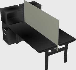 Shared electric desk + cabinet