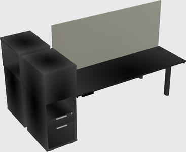 Shared electric desk + cabinet