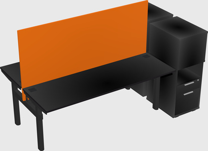 Shared electric desk + cabinet