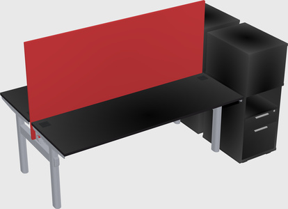 Shared electric desk + cabinet