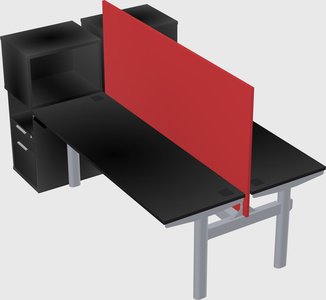 Shared electric desk + cabinet