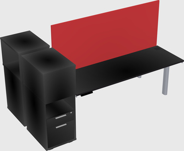 Shared electric desk + cabinet