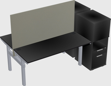 Shared electric desk + cabinet
