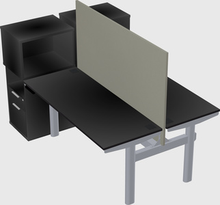 Shared electric desk + cabinet