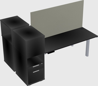 Shared electric desk + cabinet