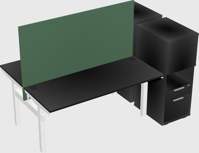 Shared electric desk + cabinet