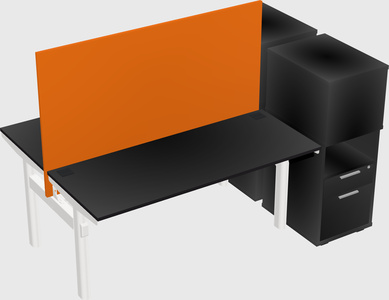 Shared electric desk + cabinet