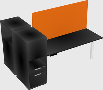 Shared electric desk + cabinet
