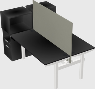 Shared electric desk + cabinet