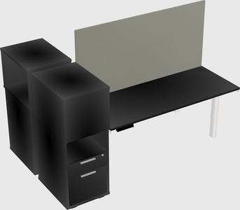Shared electric desk + cabinet