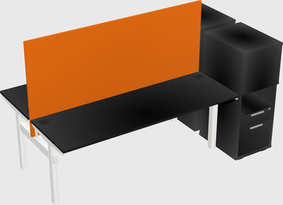 Shared electric desk + cabinet