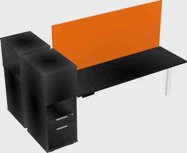 Shared electric desk + cabinet