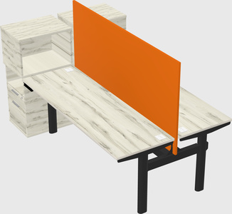 Shared electric desk + cabinet