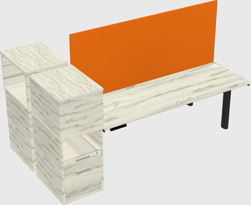 Shared electric desk + cabinet