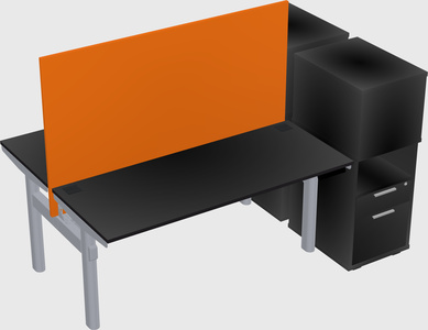 Shared electric desk + cabinet