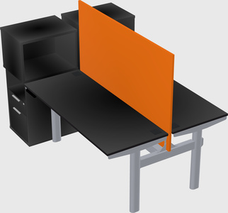 Shared electric desk + cabinet