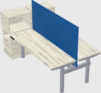 Shared electric desk + cabinet