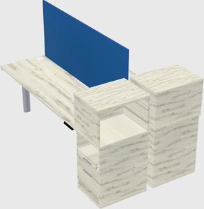 Shared electric desk + cabinet