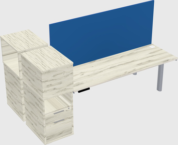 Shared electric desk + cabinet