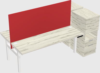 Shared electric desk + cabinet