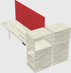 Shared electric desk + cabinet