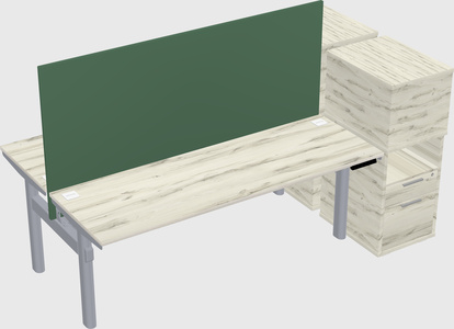 Shared electric desk + cabinet